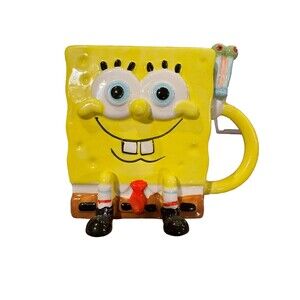 SpongeBob Squarepants & Gary 3-D Coffee Mug 16 Oz Stoneware Cup